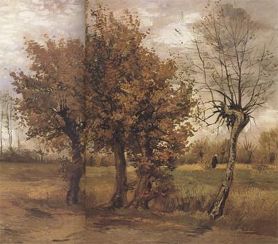 Vincent Van Gogh Autumn Landscape with Four Trees (nn04) oil painting picture